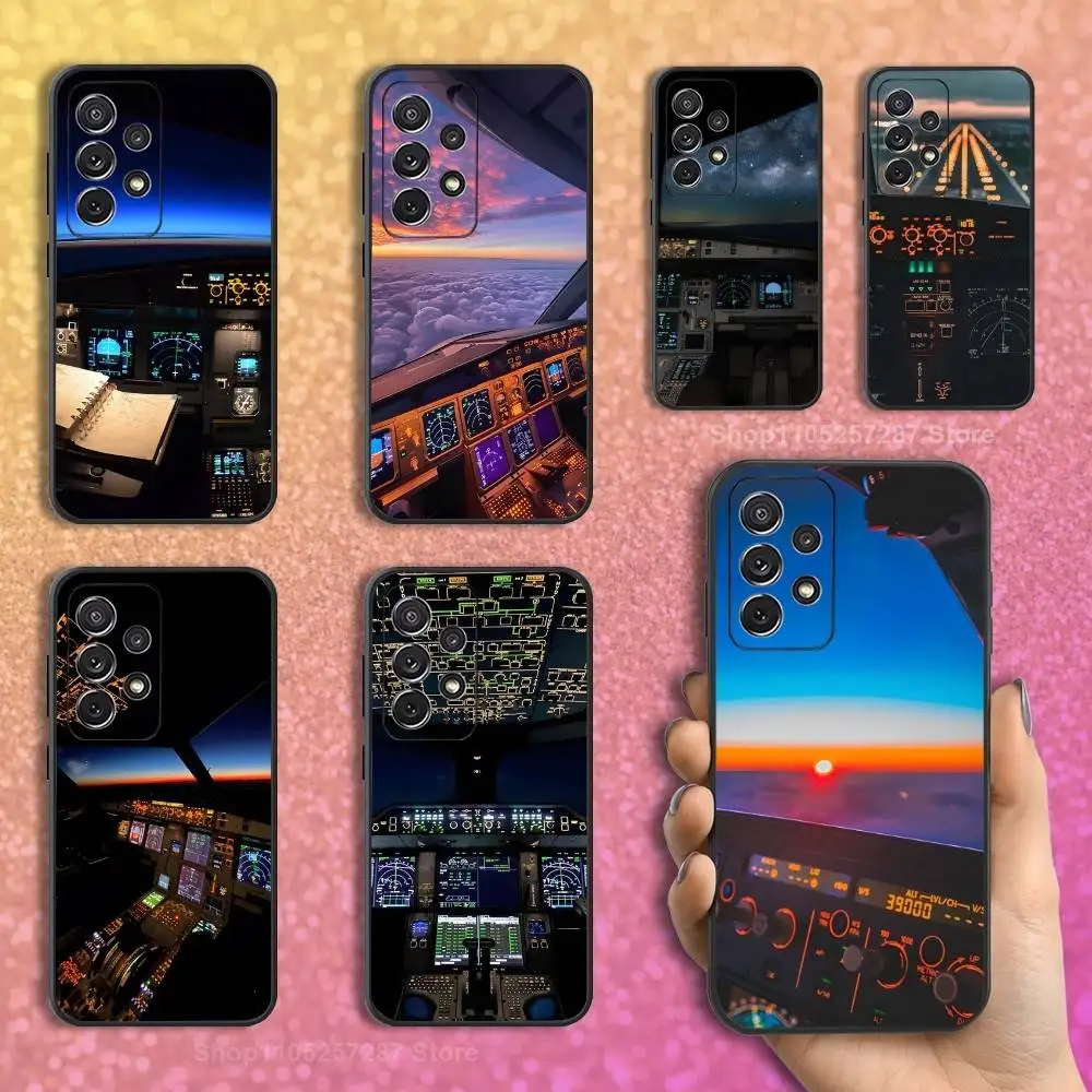 

Aviation Pilot Cockpit Case For Samsung S22,S25,S20,S10,Plus,Ultra,S24,S23,FE,S21,S9,Lite,Soft Silicone Black