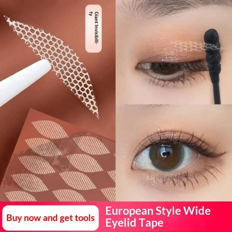 투명 눈꺼풀 리프트 스티커 방수 쌍꺼풀 테이프 처진 눈꺼풀 리프트 레이스 메쉬 눈꺼풀 스티커 섬유 눈꺼풀 테이프