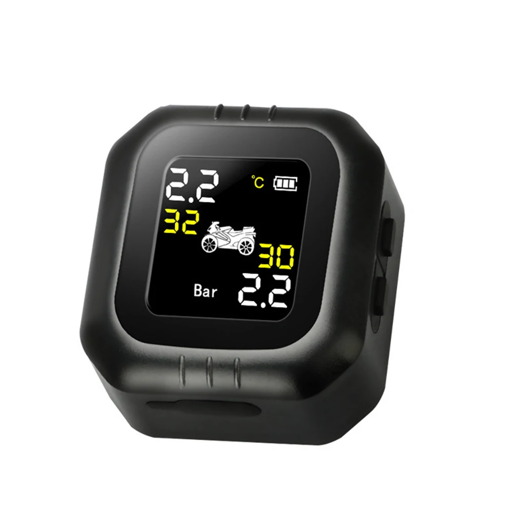

Motorcycle TPMS Black TPMS Pressure Monitor TPMS Monitor Black DC 5V Screen Sensors Built-in Battery Motorcycle TPMS