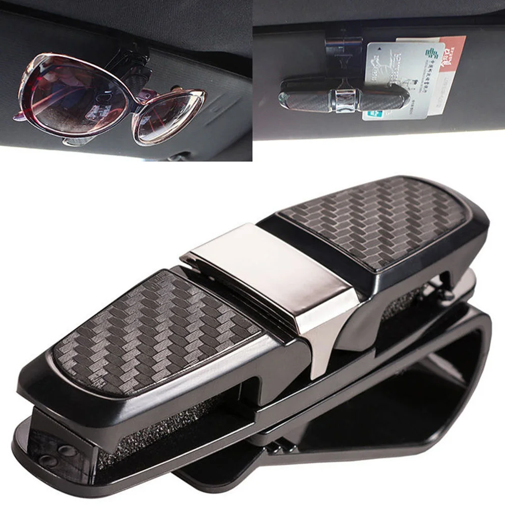 Car Glasses Case Auto Sun Visor Glasses Holder Sunglasses Clip Card Holder Eyeglasses Accessories Car Accessories Interior