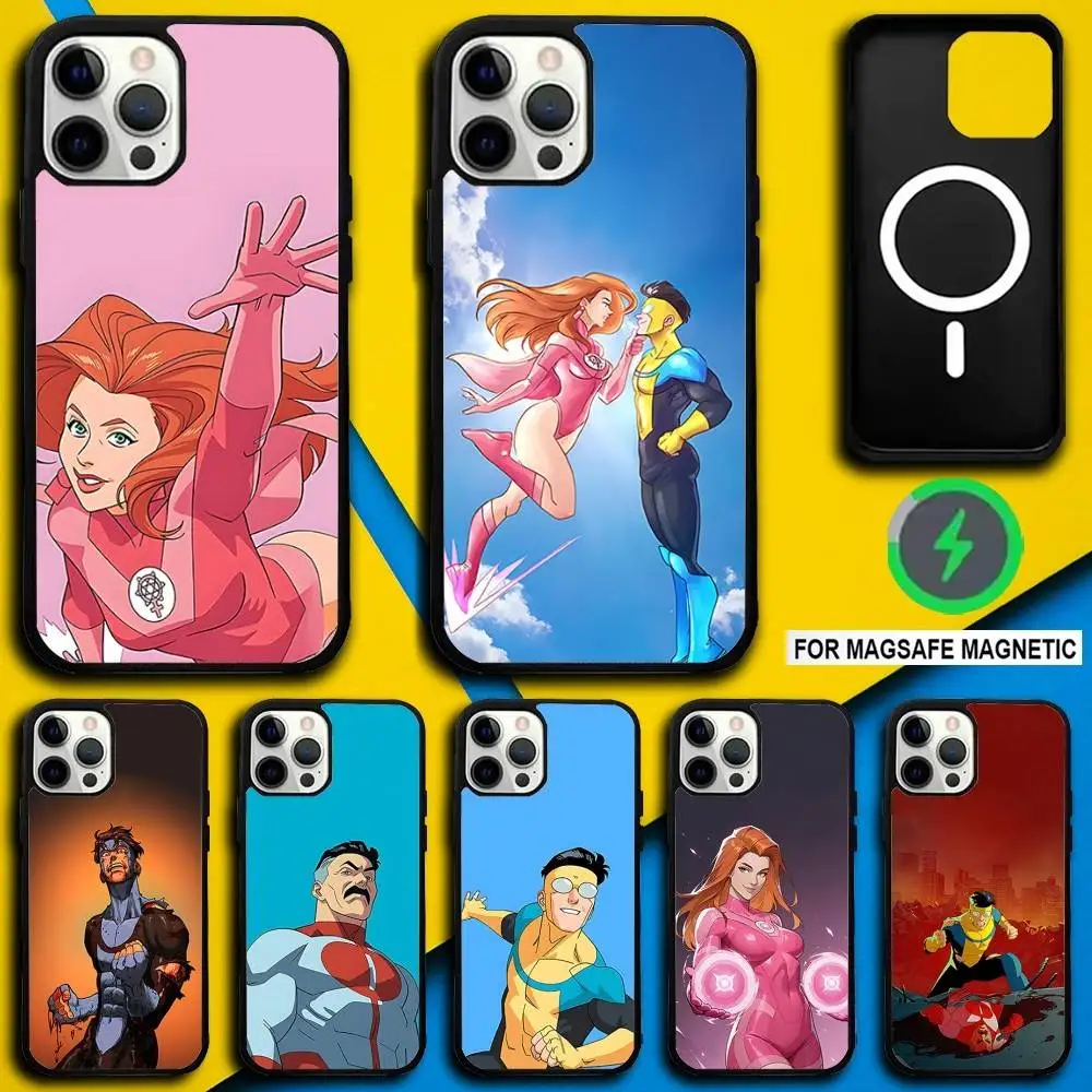 

Animation I-Invincible Phone Case For iPhone 16,15,14,13,12,11,Pro,Max,Plus,Mini,SE4,E Magnetic Magsafe Wireless Charging