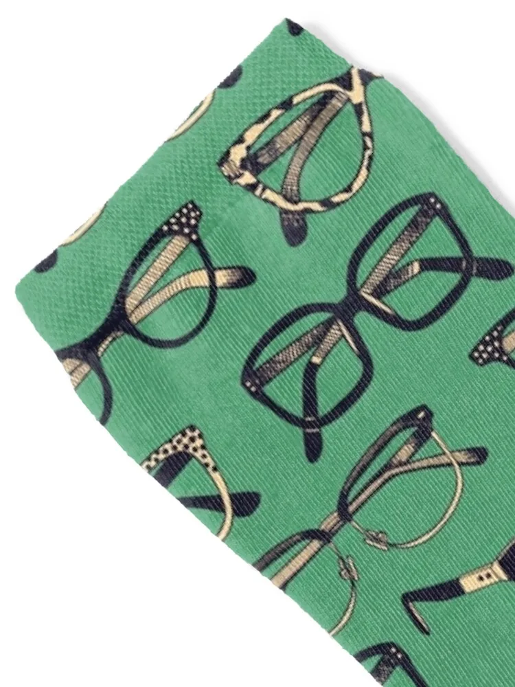 Teal & Navy Glasses, Eyeglasses, Eyewear Socks winter gifts anti-slip moving stockings Socks Men's Women's