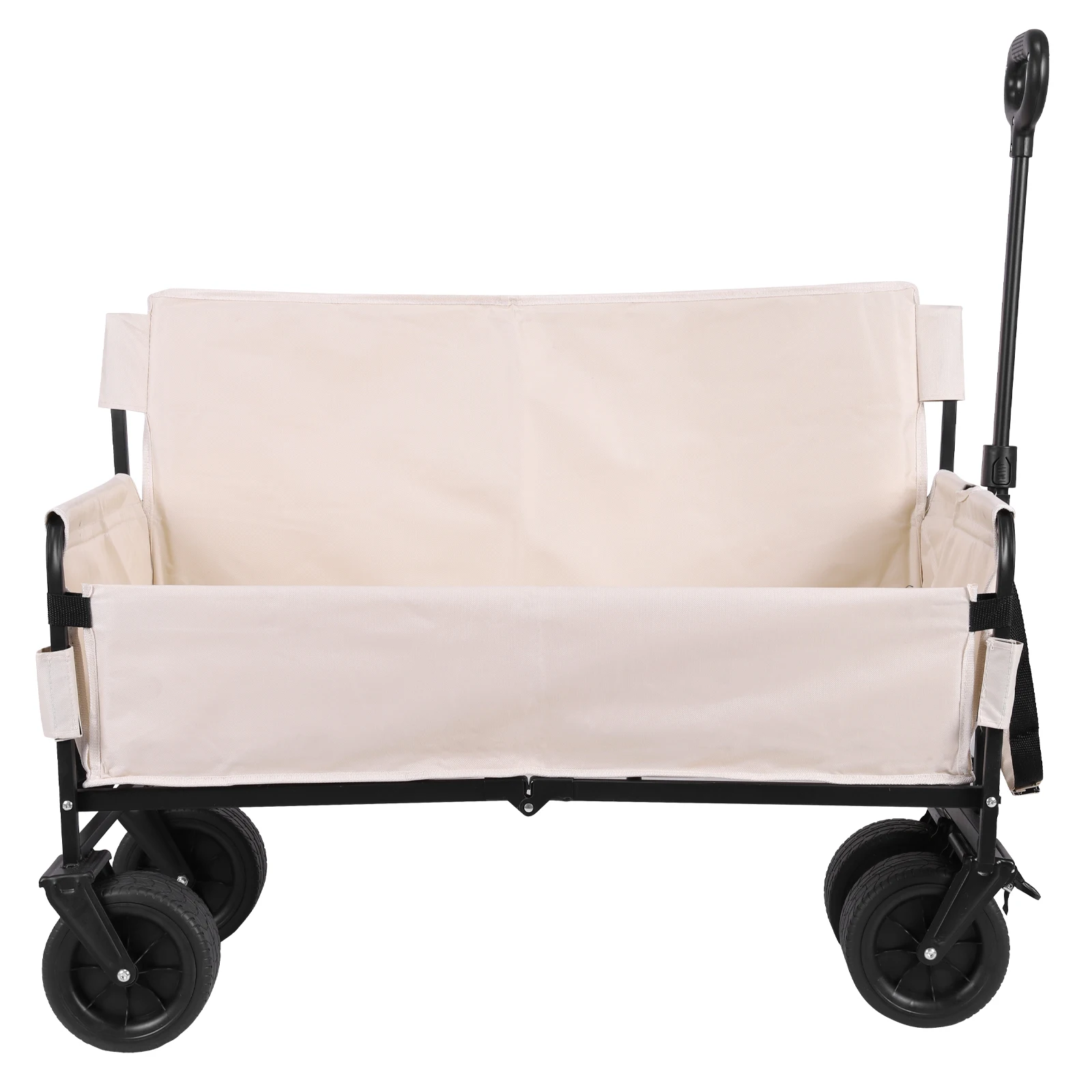 

Collapsible Foldable Wagon with Big Wheels Heavy Duty Collapsible Utility Wagon for Groceries Garden Sport