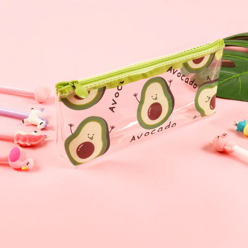 1 Pcs Pencil Case Avocado School Pencil Box Pencil Case Pencil Bag School Supplies Stationery Pencil Pouch Kawaii Stationery