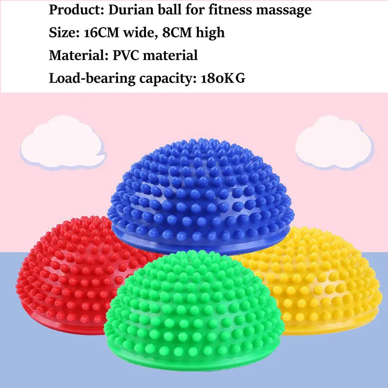 Training Equipment Semi-round Ball Massage Mat Balance Training Ball Touch Ball Durian Ball Massage Yoga Tool