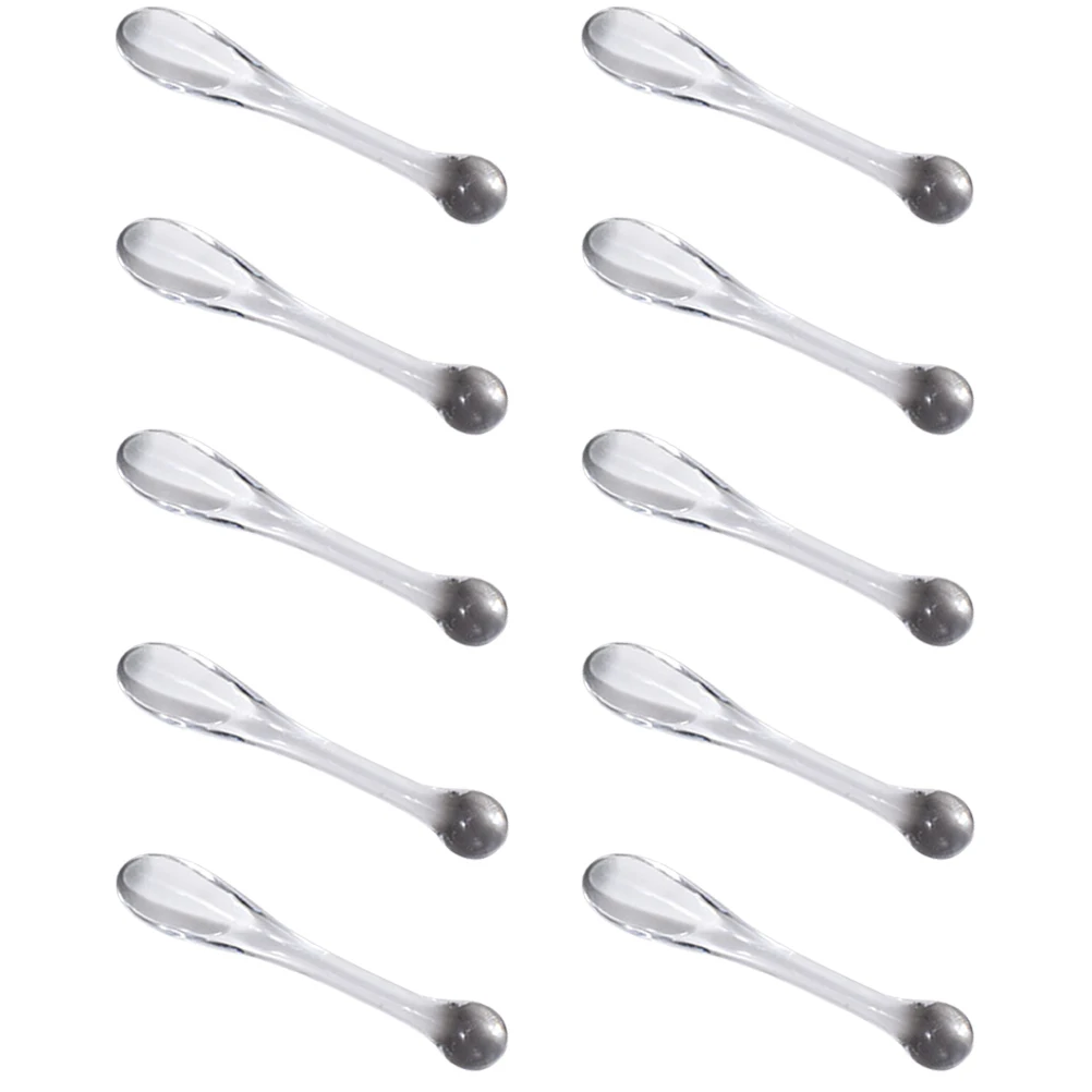 

10pcs Facial Cream Scoop Tool Transparent Abs Spatula For Eye Cream Face Mask Lotion Skincare Applicator Spoon
