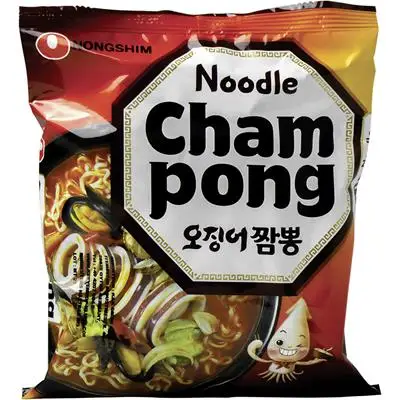 Nongshim-Soupe instantanée aux fruits de mer, Cham Pong Ramyun, 124g