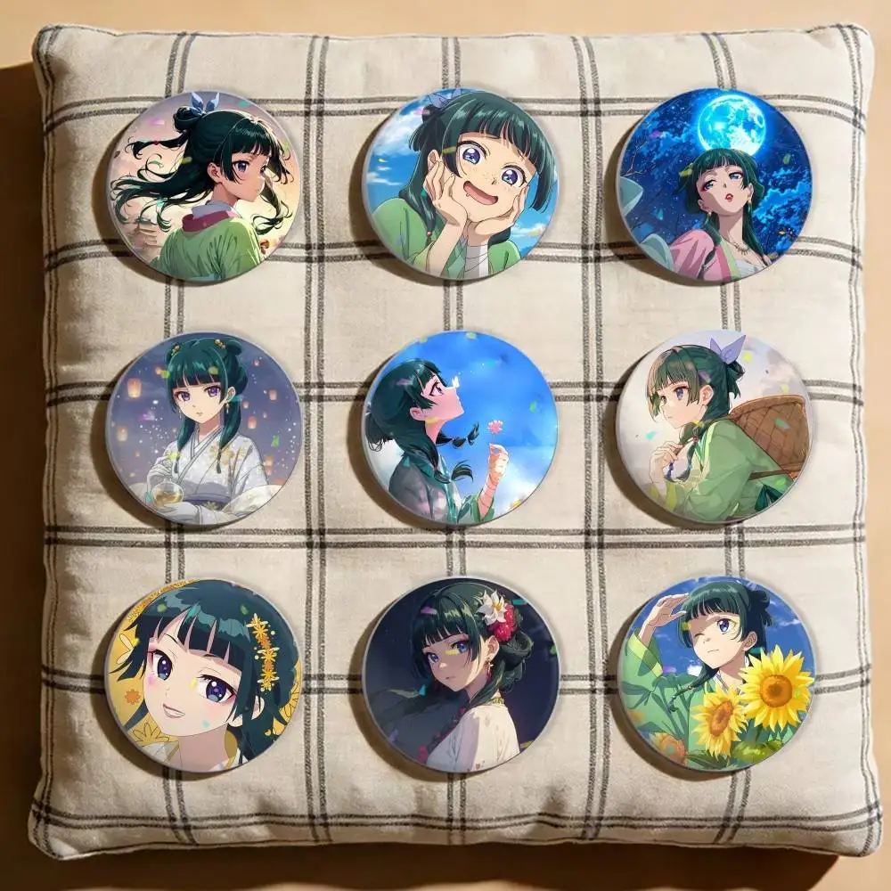 

The Apothecary D-Diaries Maomao Laser Badge Creative Pins Brooch for Bag Clothes Hat Decor Gifts Fans Collect