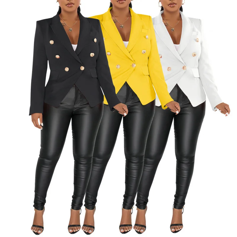 Coat Women Blazer Coats Turn Down Collar Jackets Suits Y2k Streetwear Work Blazers Solid Elegant Splice Jacket 2026 Spring