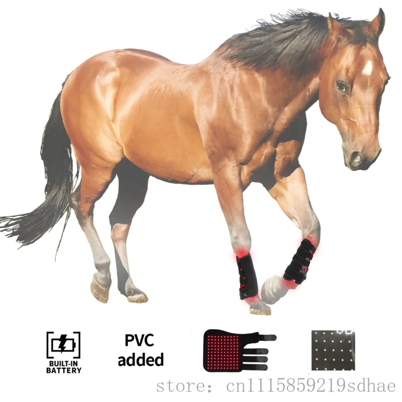 Equine Hoof LED Infrared Therapy Wrap Built‑in Battery Light Treatment Protective Pads