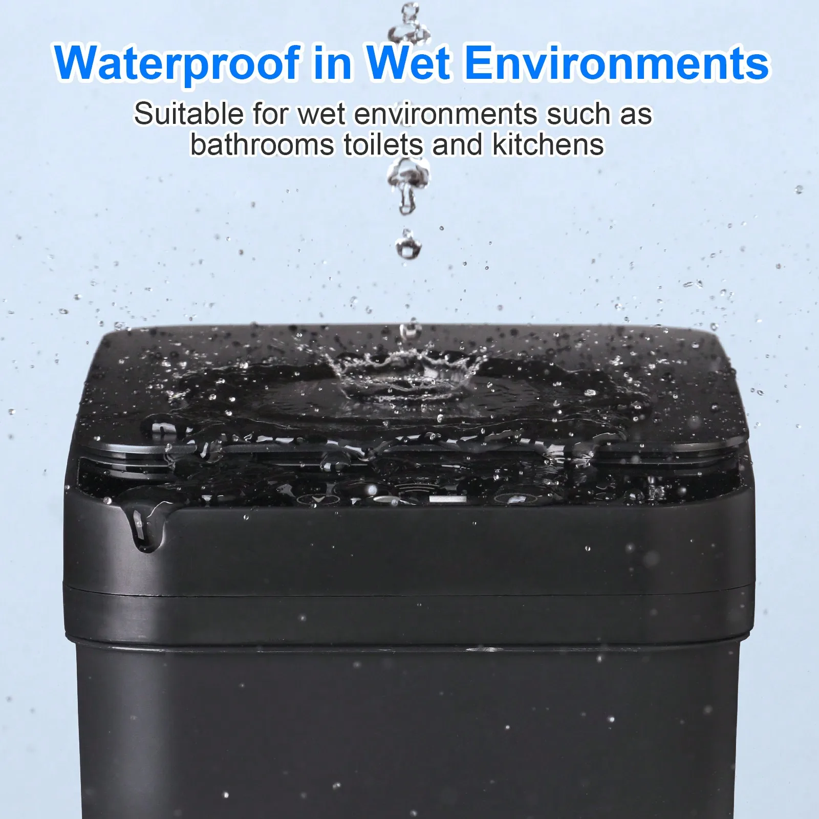 2 Pack 2.2 Gal & 4 Gal Bathroom Automatic Trash Can Touchless Motion Sensor Small Garbage Can With Lid Smart Electric Narrow Waterproof Garbage Bin For Bedroom Office Kitchen(Batteries Not Included),Kitchen,Bathroom,Home,Household Suppliers