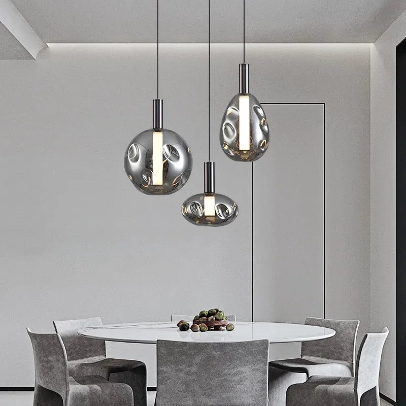 

Nordic Glass Pendant Light Modern Minimalist Bedroom Bedside Lamp for Living Room Kitchen Island Dining Table Lighting Fixtures