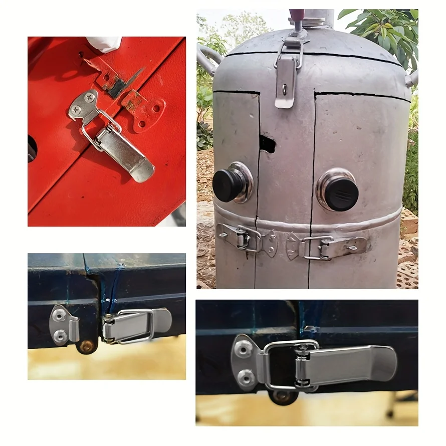 

5PCS Duck Mouth Buckle Lock Toggle Hasp Latch Catch Clamp Box Closure Lock Spring Loaded Hasp For Suitcase Cabinet Hardware