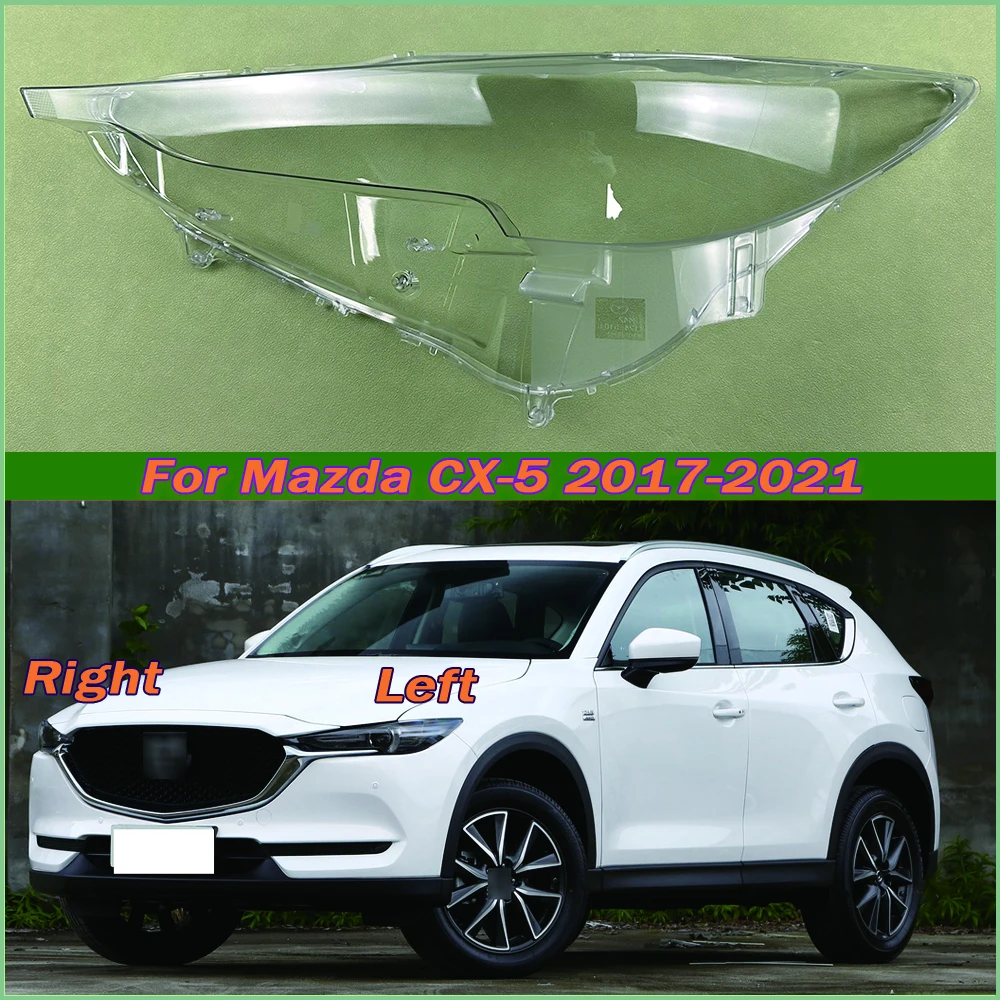 

Чехол для передней фары Mazda CX-5 2017-2021, прозрачный навес для лампы, налобный фонарь, сменный оригинальный абажур из оргстекла