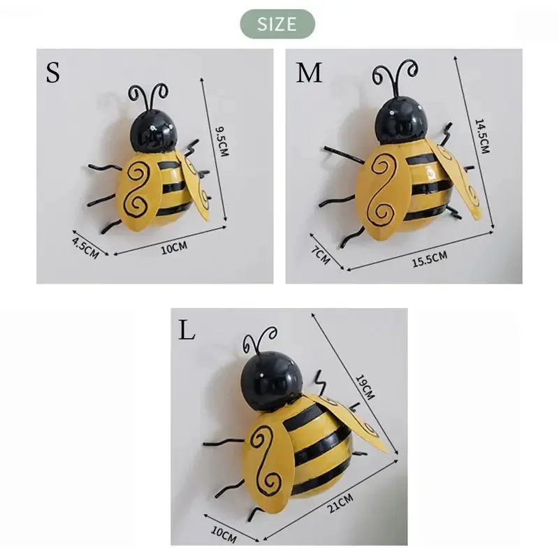 Cute Bumble Bee Backyard Garden Accent Play House Decorative Metal Art Sculpture Home Garden for Outdoor - view 6