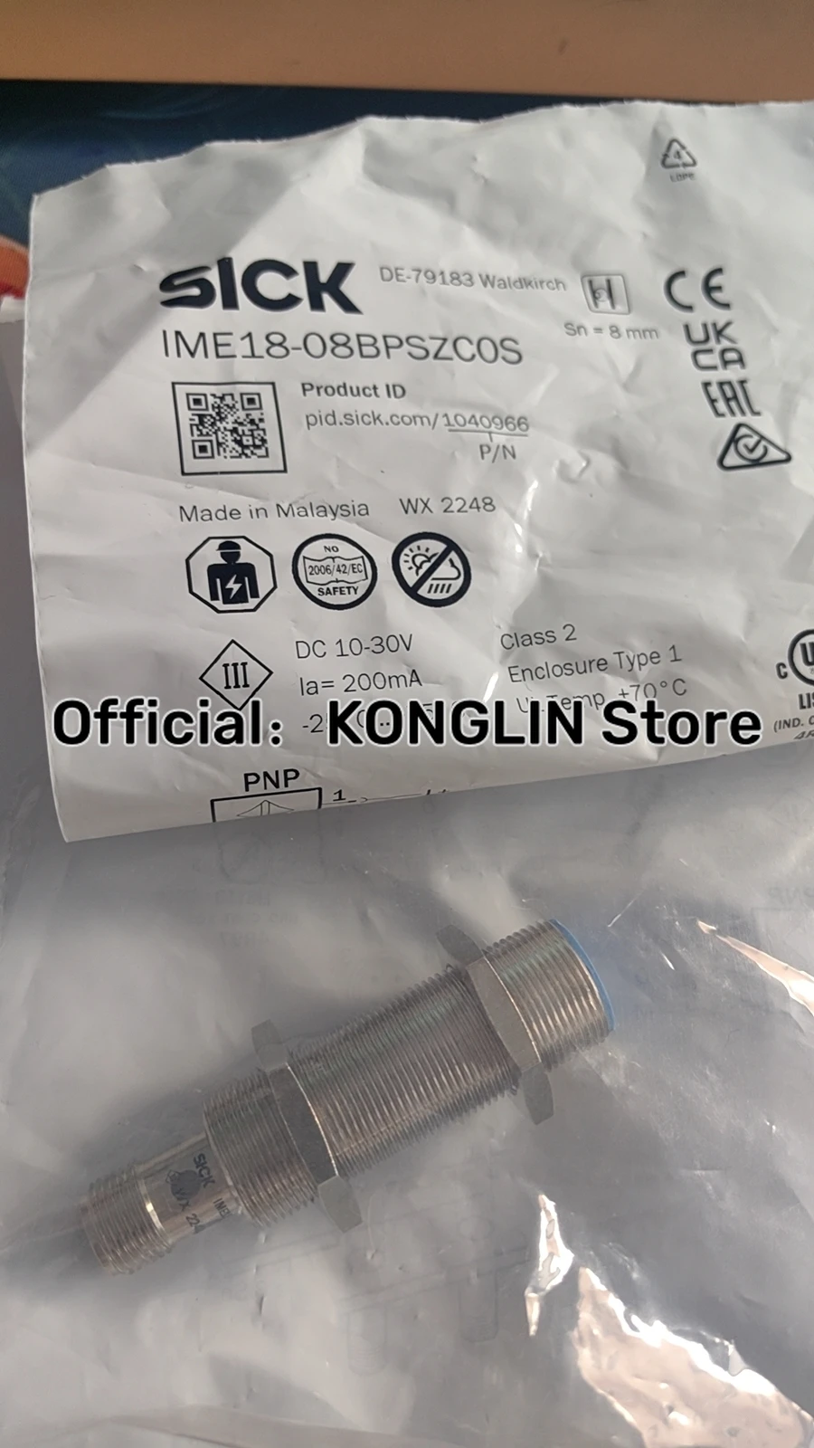 

Новый датчик приближения SICK IME18-08BPSZC0S