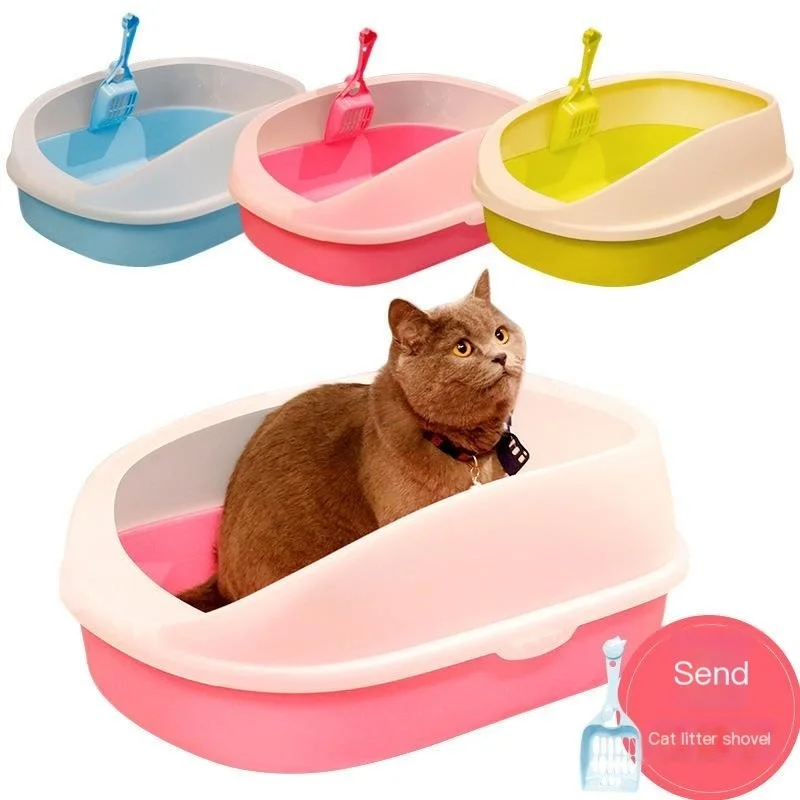 Semi-enclosed Large Cat Litter Box Splash-proof Cat Toilet Cat Supplies Cat Potty Closed Sandbox Cat Domestic Cat Litter Box