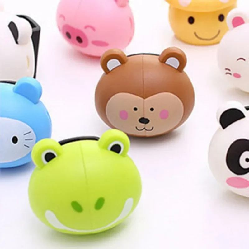 Cartoon Animal Toothbrush Holder Wall Mounted Antibacterial Tooth Brush Storage Rack with Suction Cup Bathroom Organizer