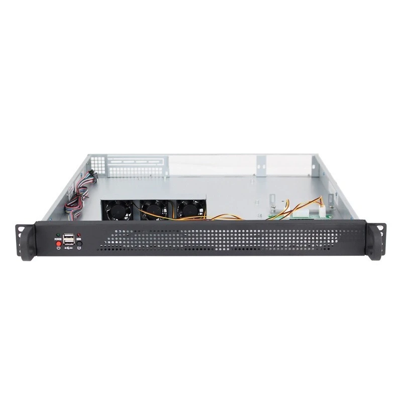 1U 420C عمق قصير ATX Rack Mount Enterprise PC Enclosure 4x HDD Server Case