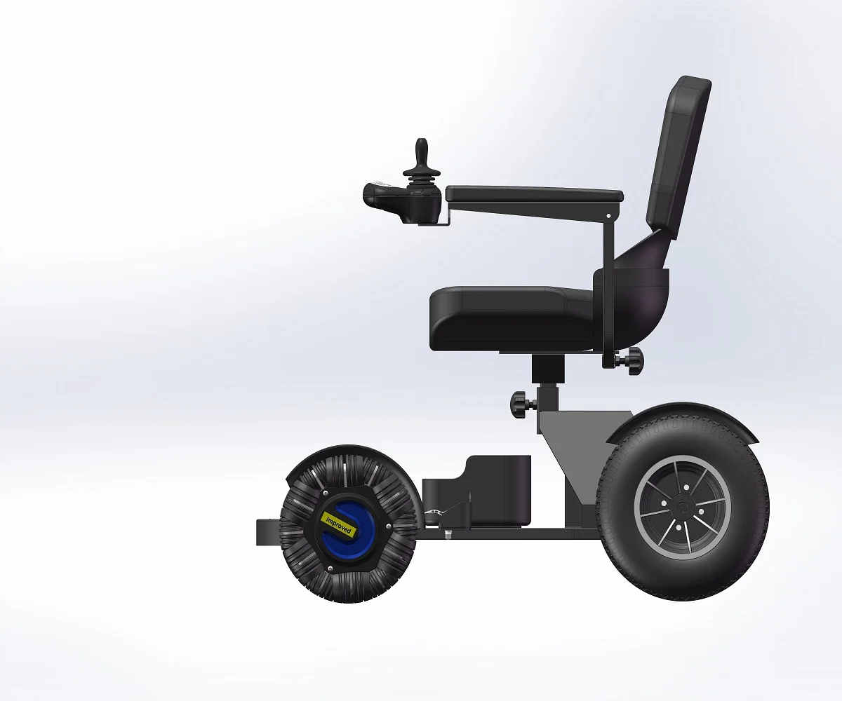 كرسي متحرك كهربائي عالي التحمل لجميع التضاريس للمعاقين في الهواء الطلق مزود بمحرك كرسي متحرك كهربائي-DGN-5001