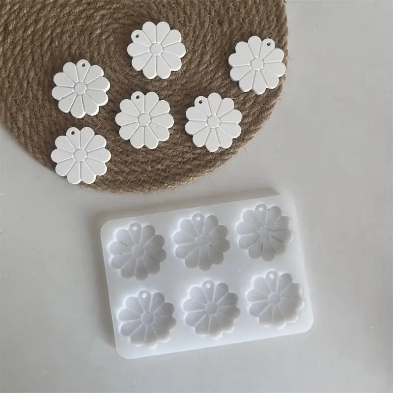 Q0ke Creative Handmade Flower Project Mold Friendly Friendly Silicone Highings Cetakan Bunga Cocok Untuk Keluarga Kerajinan