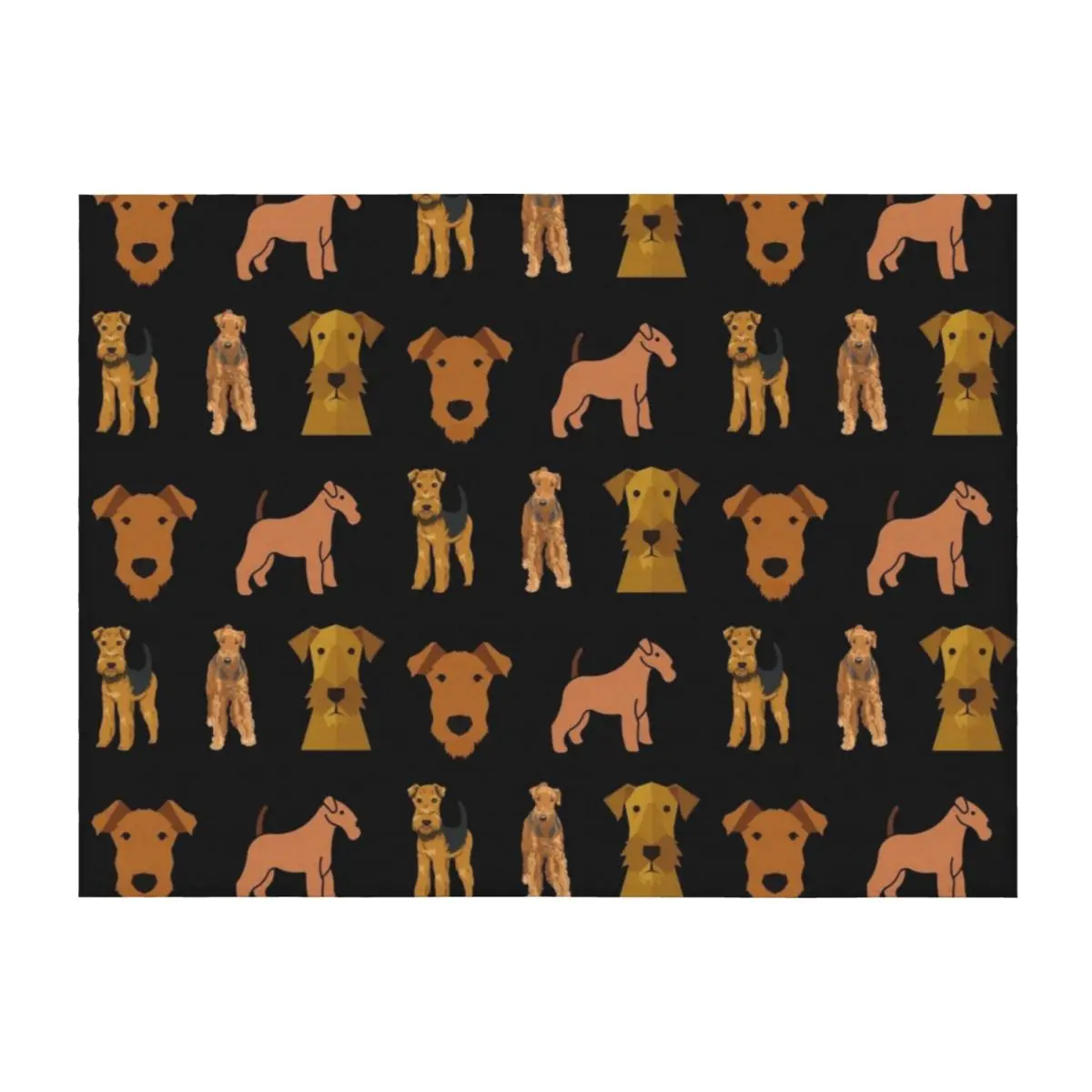 

Airedale Terrier Throw Blanket manga Quilt Single Bed covers Blankets