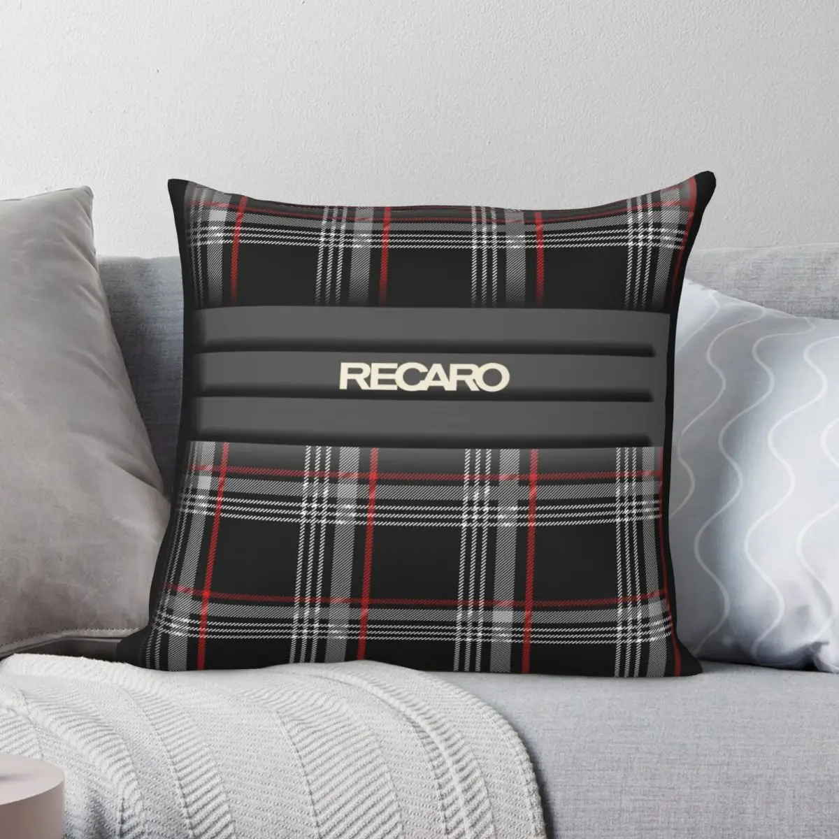 Recaro Seat Upholstery Pillowcase Polyester Linen Velvet Creative Zip Decor Sofa Cushion Cover 18