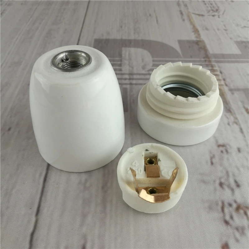Sample order E27 lighting socket DIY industrial pendant lamp part retro 100% high quality ceramic lamp holder