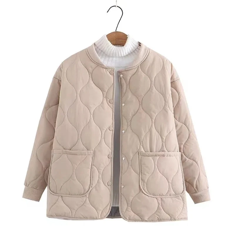 Oversize Women Lightweight Cotton Coat 2025 New Middle-Aged Women Loose Cotton Padded Jacket Women Quilted Jacket Thin Outerwear