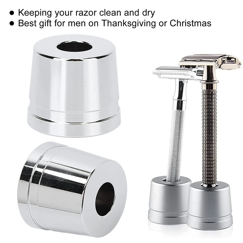 

Safety Razor Stand/Base Aluminum Alloy Regular Razor Holder (Razor Not Included) Silver