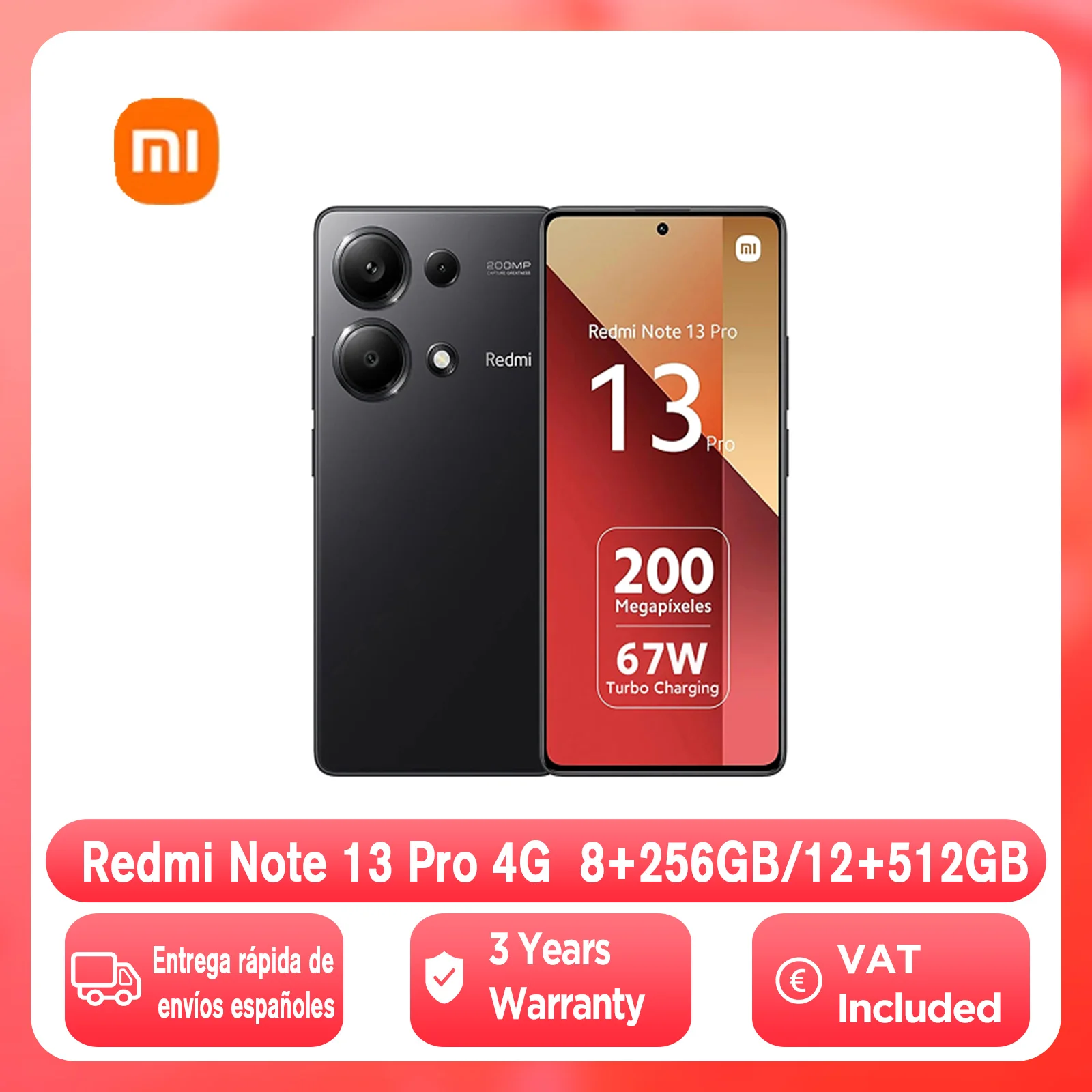 Xiaomi Redmi Note 13 Pro 4G Smartphone MTK Helio G99-Ultra 6.67