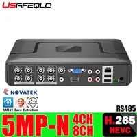 H.265 8CH/4CH 5M-N HVR Security Hard Drive CCTV Hybrid Video Recorder DVR P2P Support AHD/TVI/CVI/CVBS/IP cameras ONVIF NVR