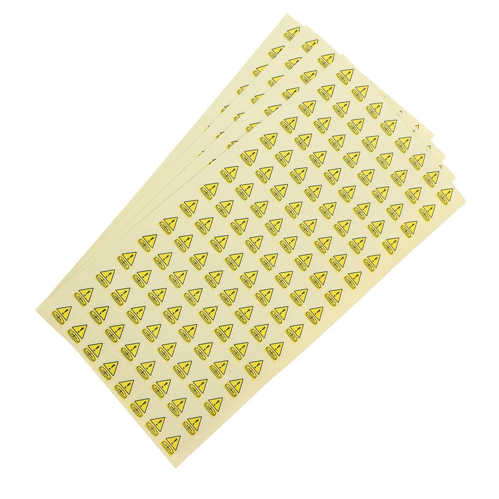 

500pcs Labels Safety Danger Stickers Yellow Caution Stickers Danger Alert Decals Signs Alert Decals For Batteries
