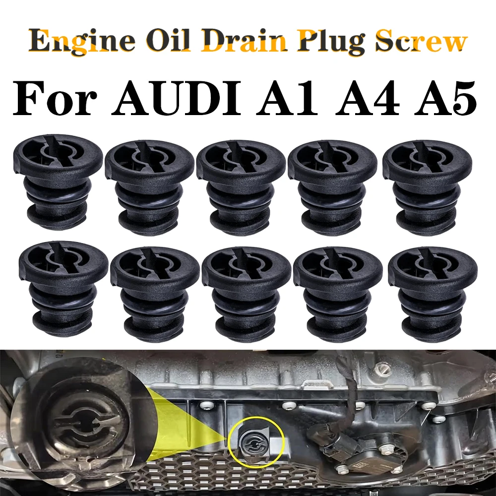 

10 шт. 06L103801 винт сливной пробки моторного масла, крышка, гайка поддона, болт, черный для нового Audi A4L/Q5 Volkswagen Golf Passat