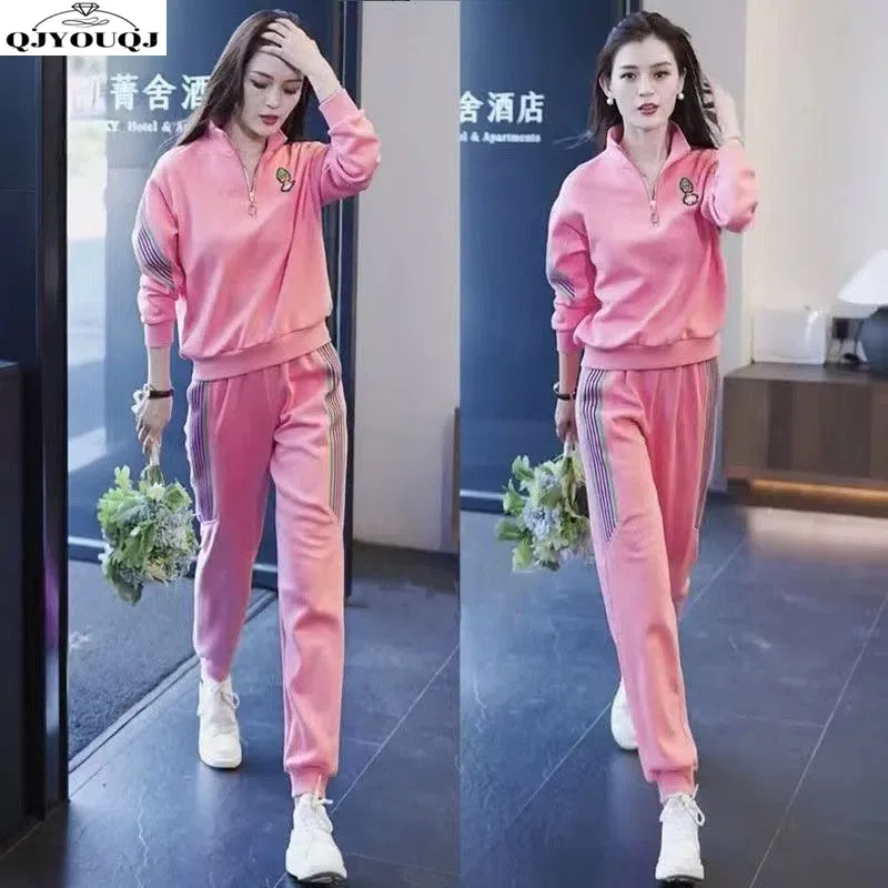 

Leisure Sportswear Women's Set 2024 Spring New Loose Fashion Trend Casual Top+sports Pants Two-piece Set Trend