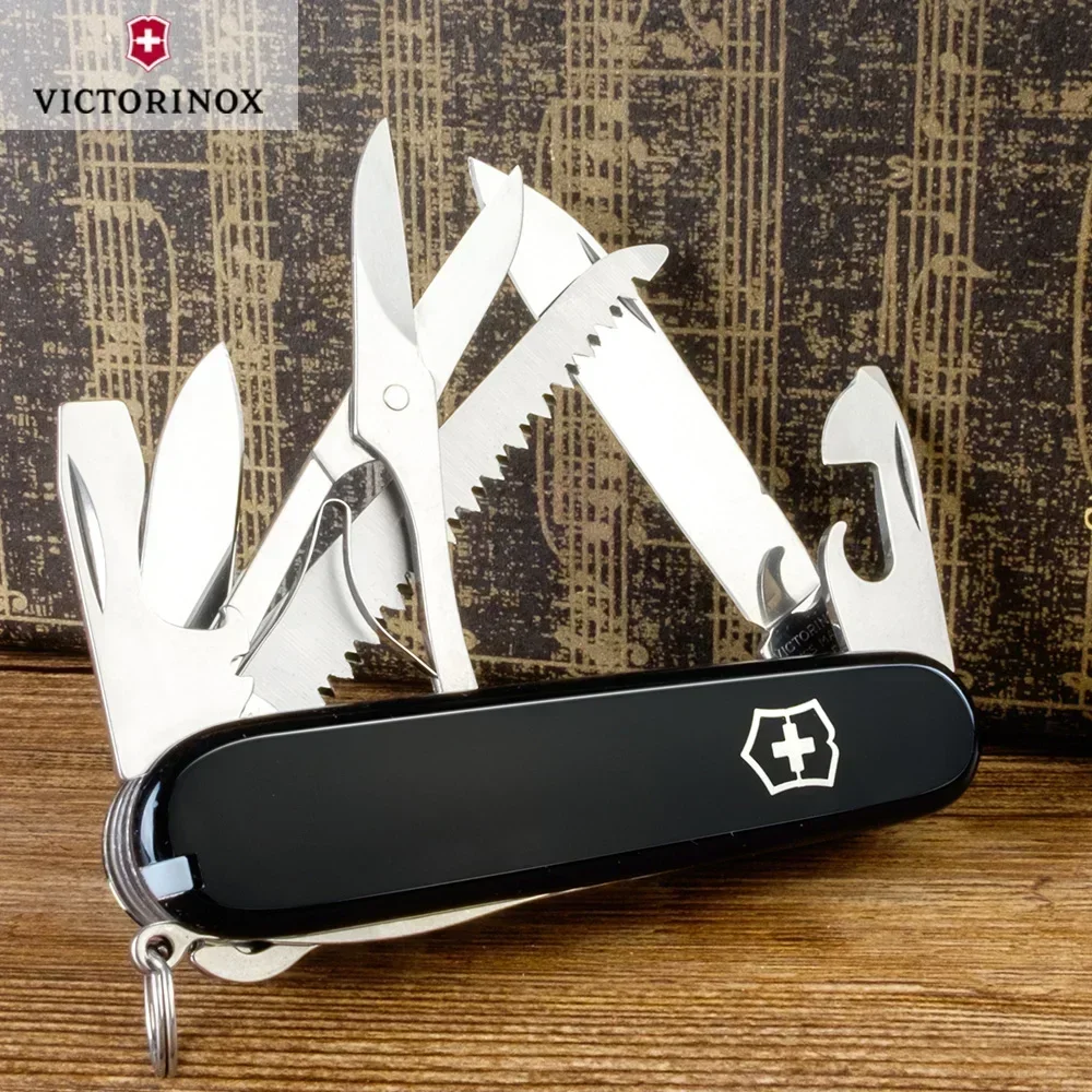 victorinox saber 91MM black hunter 1.3713.3 multifunctional folding knife sergeant sword