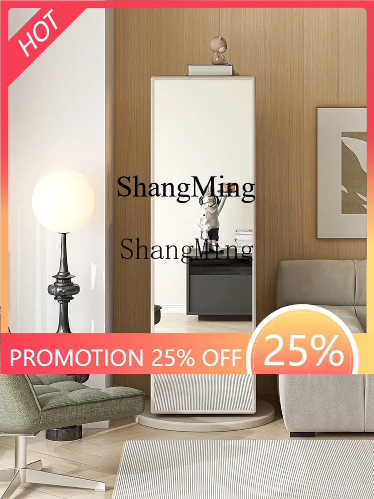 

FG good-looking simple rotating mirror bookcase multi-function rotating bookshelf bedside cabinet