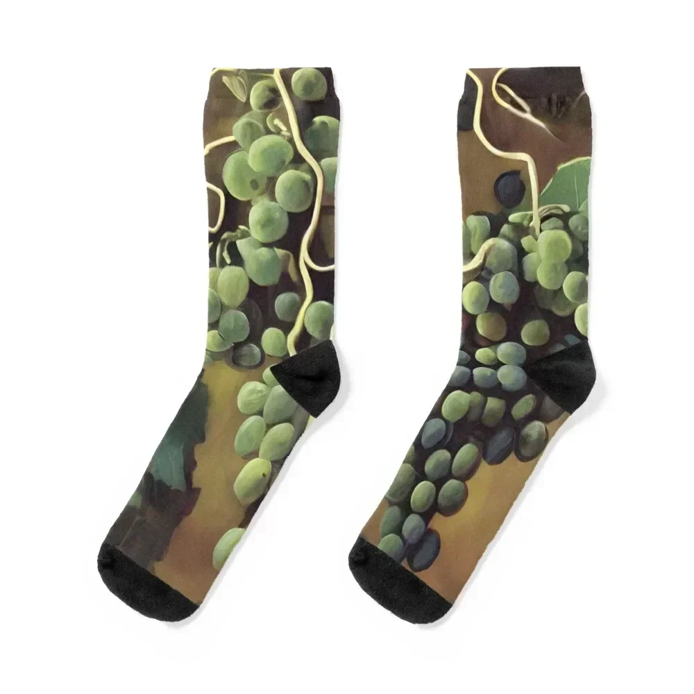 Green Grape Vine Socks hiking loose FASHION anti slip football Socks Woman Men's