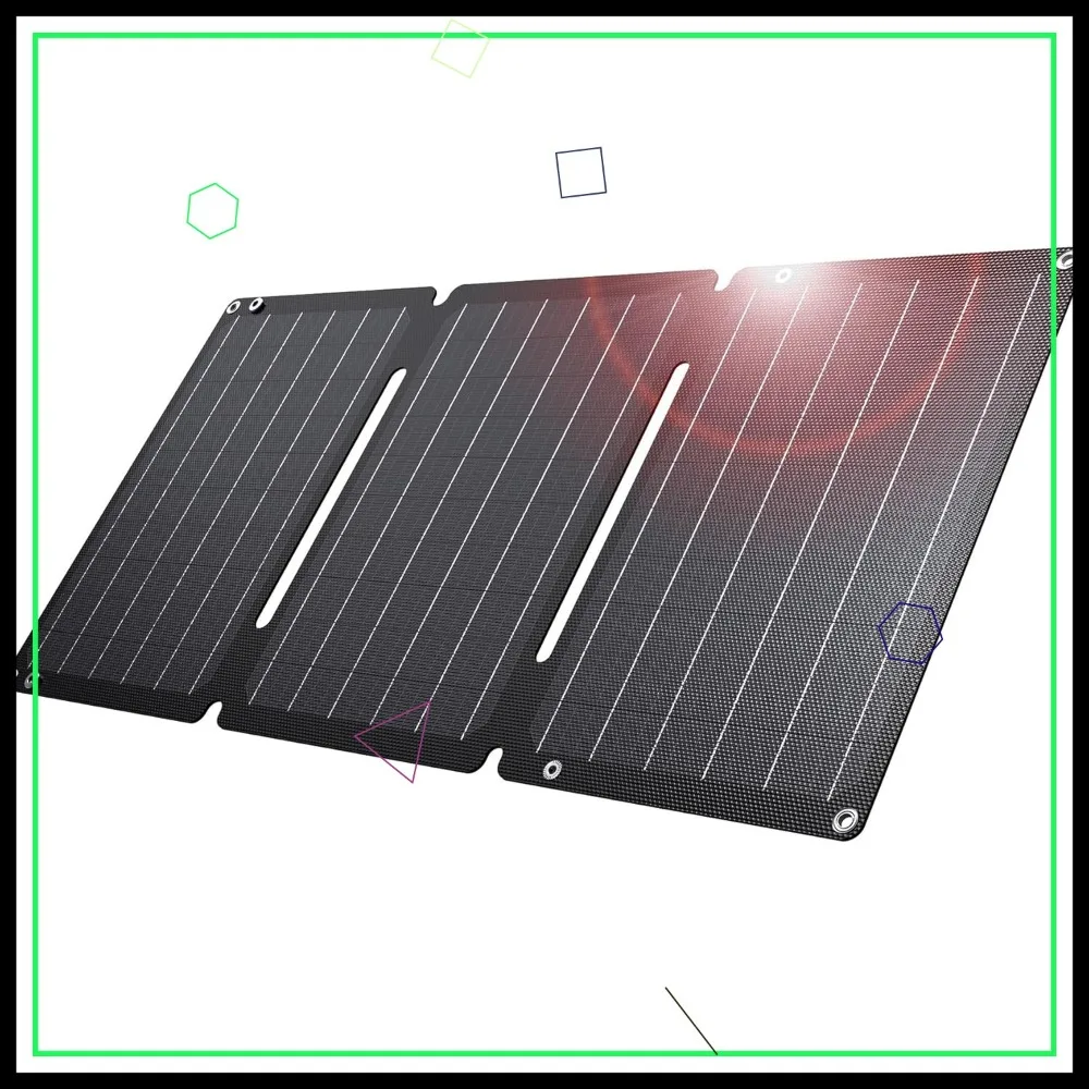 

Upgraded 30W Solar Panel Charger with Fast USB-A/C, DC Ports, IP68 Waterproof for iPhone, Samsung, iPad, Power Stations