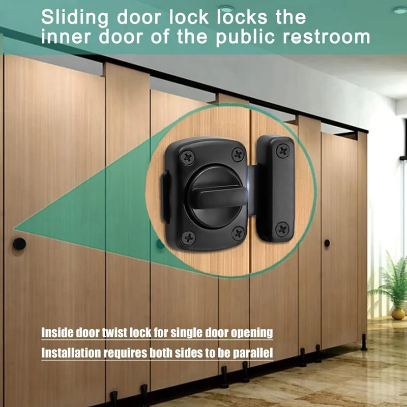 Rotary Door Latch, 180 Degree Switch Bedroom Interior Door Latch, Knob French Sliding Door Latch Interior Door Lock