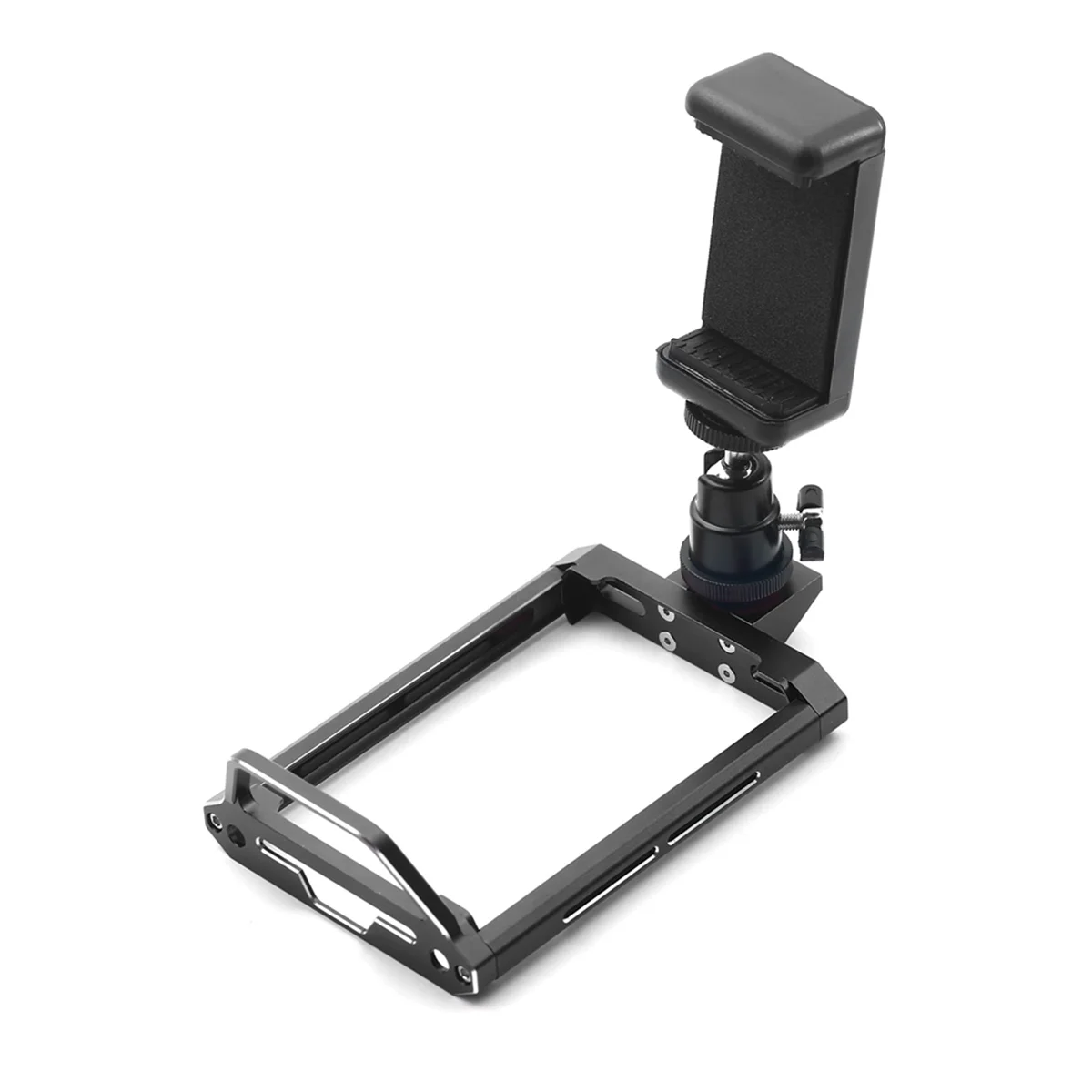 Metal Transmitter Protector Frame and Phone Holder for Flysky Noble NB4 / NB4 Pro / NB4+ Remote Control Black