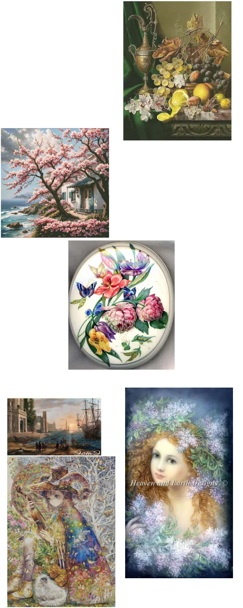 Top Quality Lovely Counted Cross Stitch Kit Cross Stitch Set Cotton  Embroidery Kits Peony Flower 82-106
