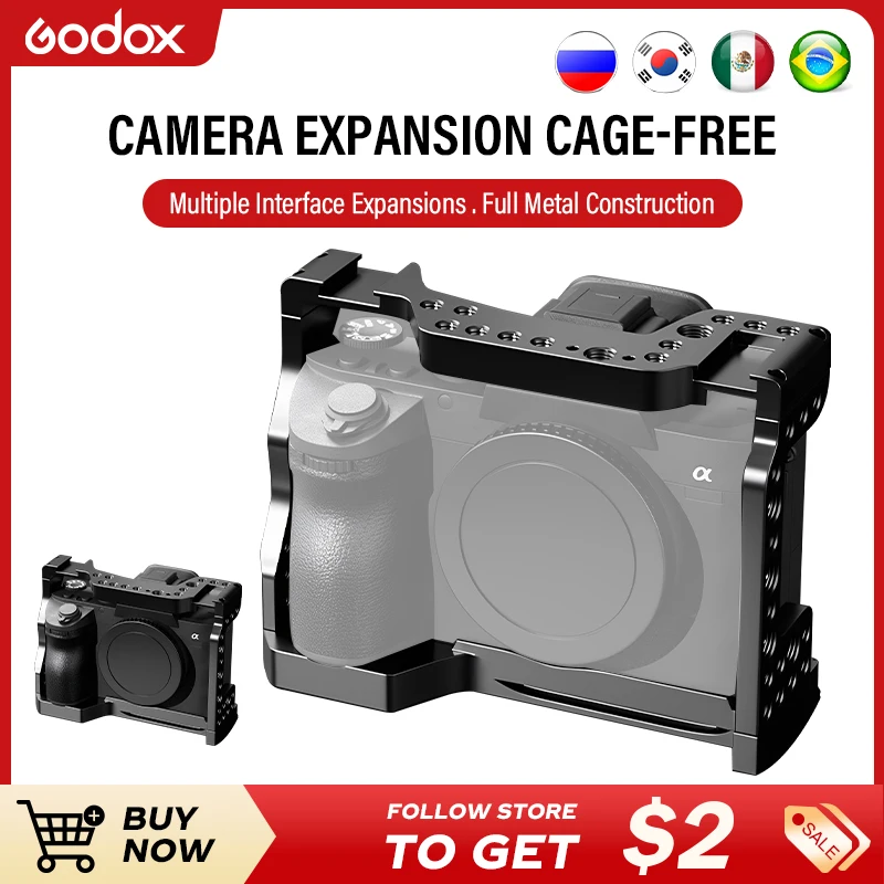 

Клетка для камеры Soonpho для Canon R5R6/EOS R7/8/10 Sony Alpha a7iv A7 IV/ Alpha 7S III Advanced Cage Kit