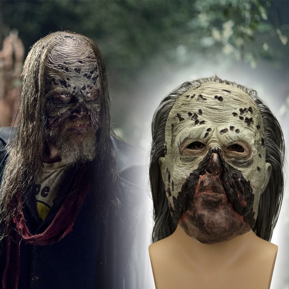 

Zombie Mask Cosplay The Walking Dead Whisperers Beta Mask Latex Halloween Scary Masks Cosplay Accessories Props