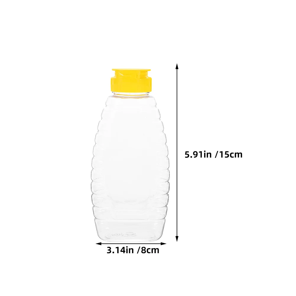 زجاجة بلاستيكية شفافة ، زجاجة تعبئة طعام ، برطمان بغطاء ، حاوية عسل مربى للمنزل ، ز ، 4 * * #6