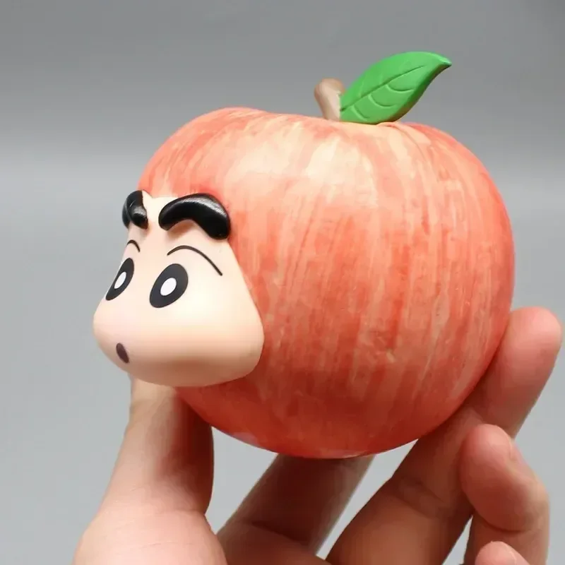 Crayon Shin-Chan Fruit Series Cos Apple Banana Tangerine Gk Anime Figure Ornaments Collection Funny Gift Model Ornaments