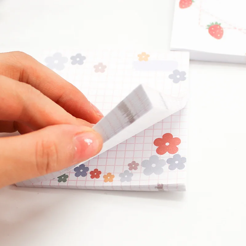 Memo Pad Creative Small Fresh Hyunya Flower Ins Sticky Notes Cute Sticky Notes Small Notebook Note Paper Message N Times Kawaii