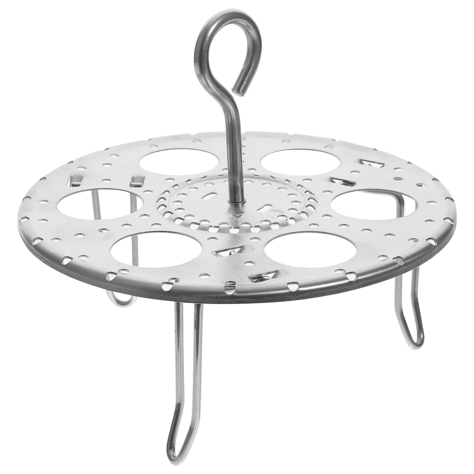 

2pcs Stainless Steel Steamer Heat-Resistant Kitchen Cooling For Steaming Fish Eggs Veggies Camp Metal Food Tray Wok Rack