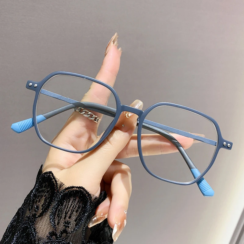 Neue Computerbrille mit PC-Rahmen für Damen und Herren, Blaulichtfilter-Brille, Eckige Brillenfassung, Optische Schutzbrille