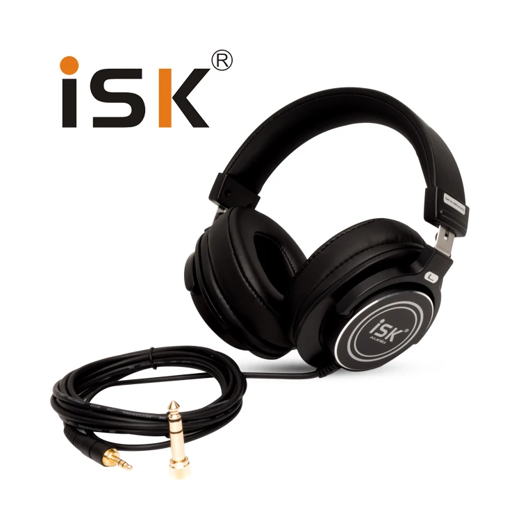 Fone de Ouvido Profissional ISK Hifi MDH8000, Headset para Computador, DJ, Mixagem de Áudio, Gravação, Jogos, Conector 3.5mm